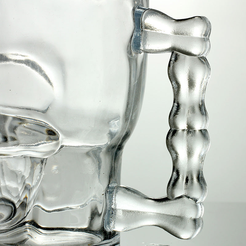 500ml Skull Face Glass Mug for Bar and KTV