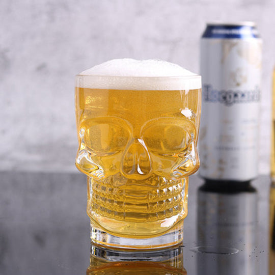 500ml Skull Face Glass Mug for Bar and KTV