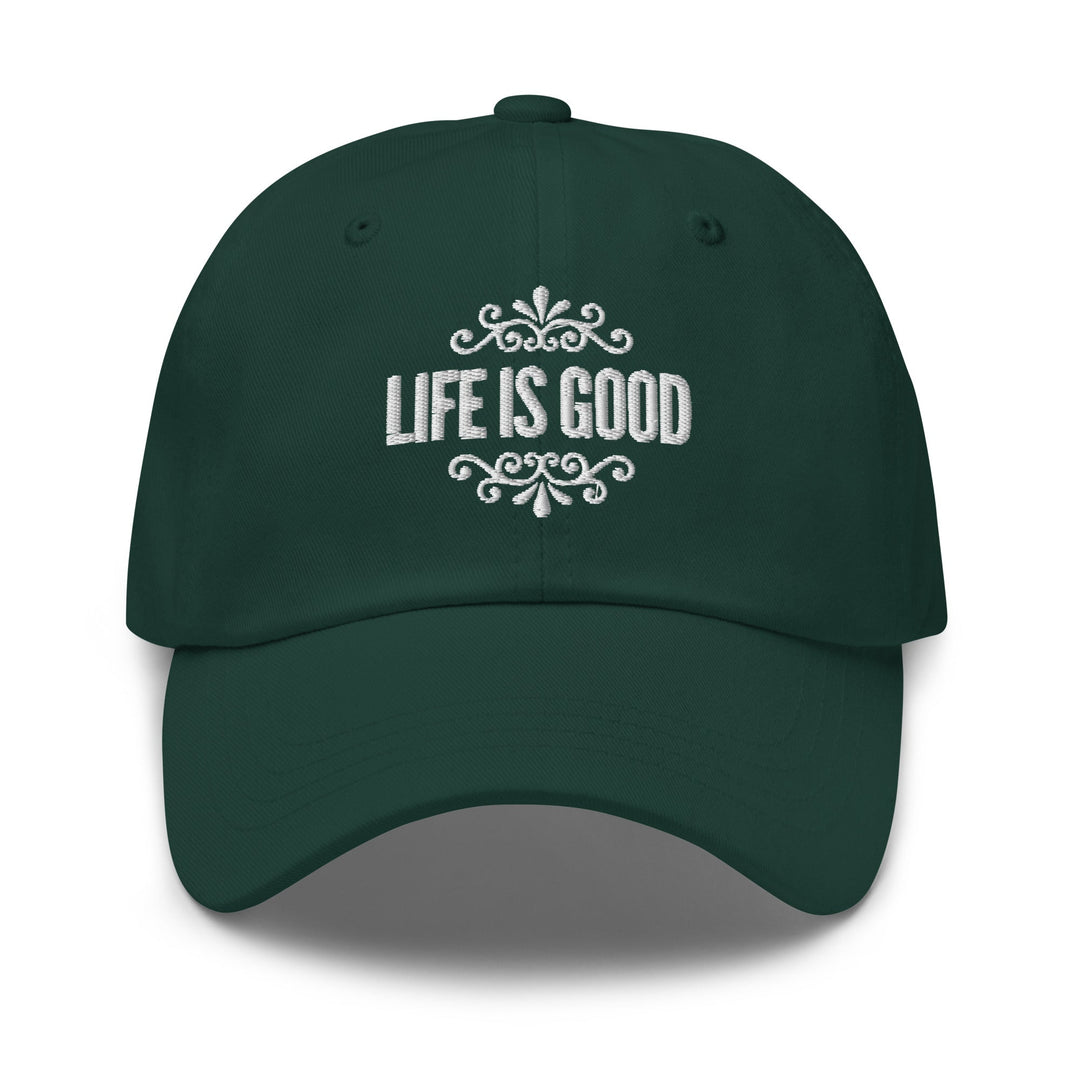 Embroidered Adjustable Baseball Cap - Life is Good Inspirational Hat