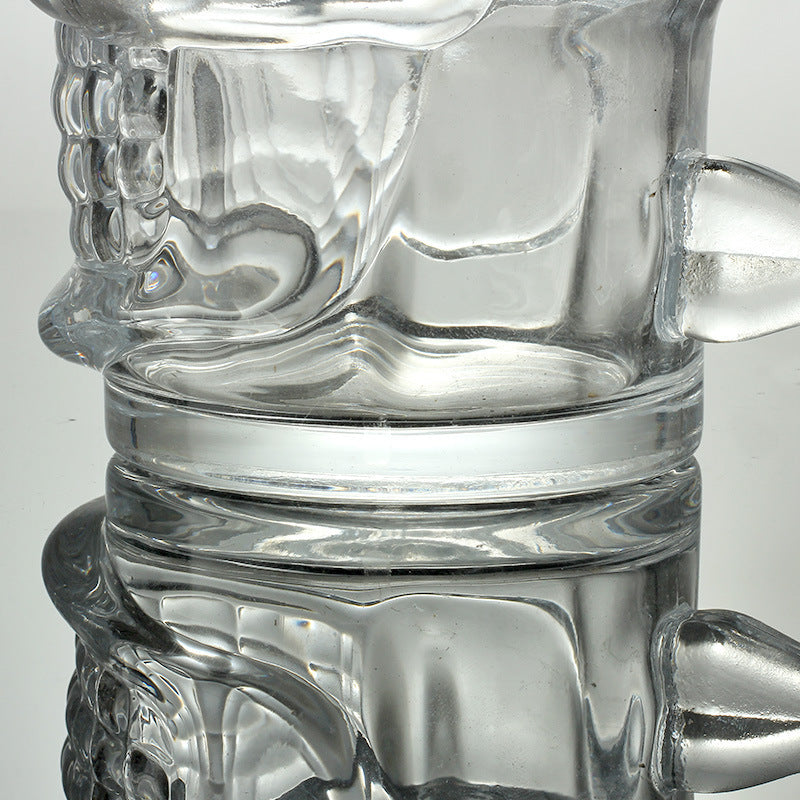 500ml Skull Face Glass Mug for Bar and KTV