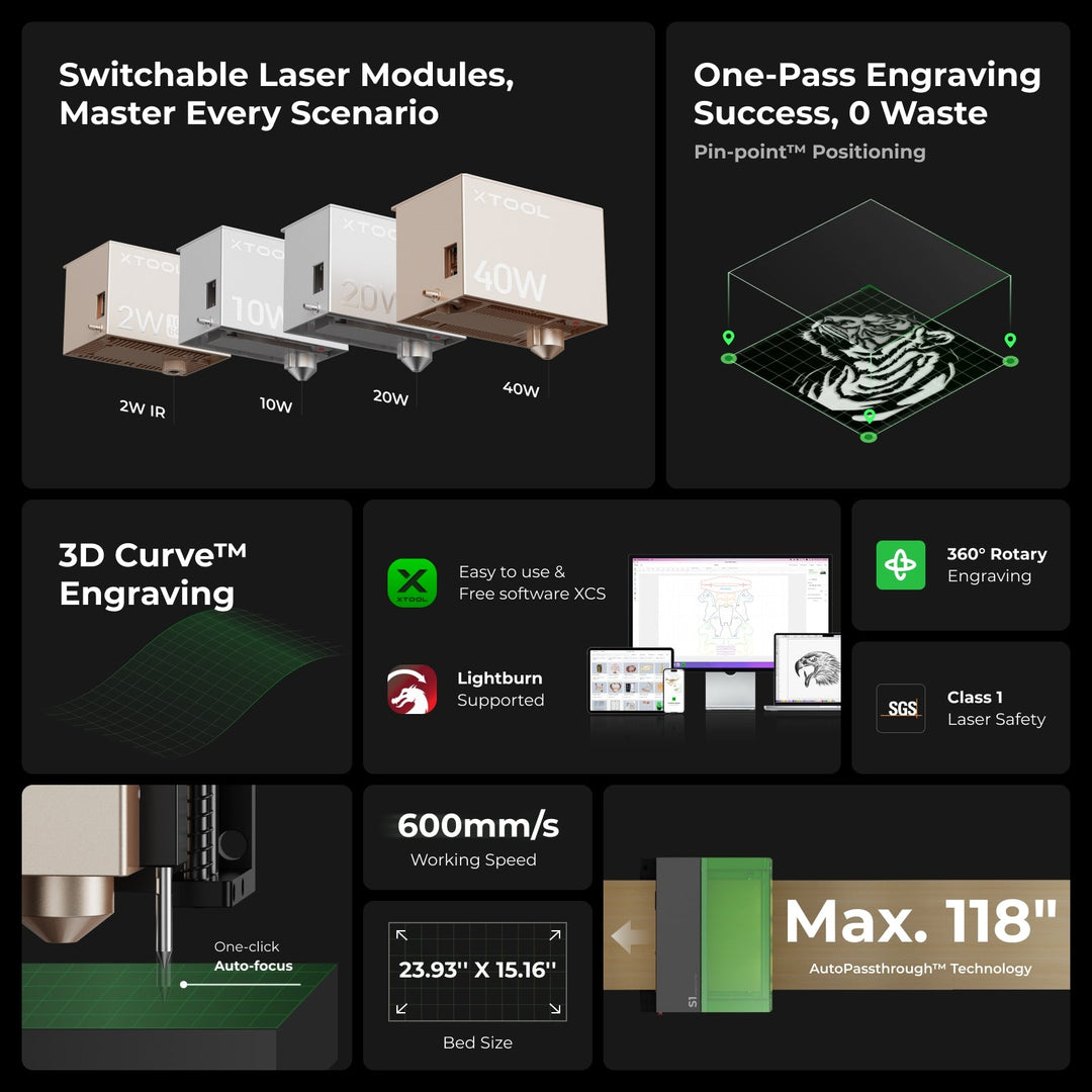 xTool S1 Enclosed Diode Laser Cutterenclosed diode laser cutter for makers