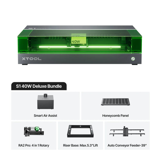 enclosed diode laser cutter for makers with 40W power and included accessories
